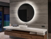 Battery operated bathroom round mirror with lights L82