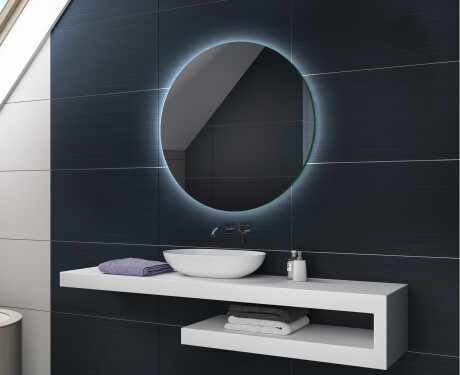 Battery operated bathroom round mirror with lights L82 #2