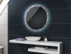 Battery operated round Illuminated bathroom wall mirrors L115 #4