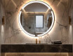 Battery operated bathroom round mirror with lights L119