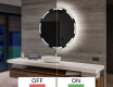 Battery operated round Illuminated bathroom wall mirrors L120 #3