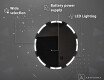 Battery operated round Illuminated bathroom wall mirrors L120 #4