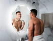 Battery operated round Illuminated bathroom wall mirrors L120 #6