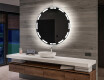Battery operated bathroom round mirror with lights L121