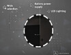 Battery operated bathroom round mirror with lights L121 #4