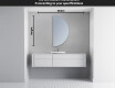 Half Circle Mirror LED lighted wall mirror A221 #4