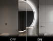 Semi-Circular Mirror with LED illumination A222 #3