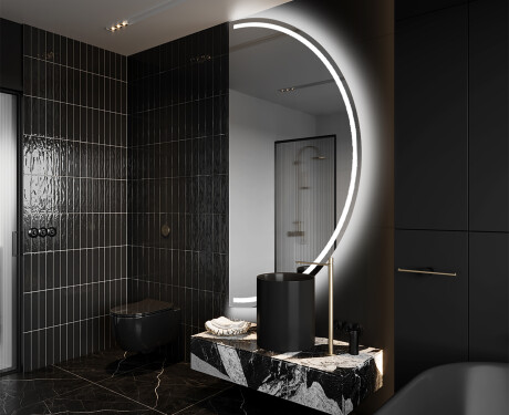 Semi-Circular Mirror with LED illumination A223