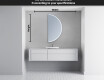 Semi-Circular Mirror with LED illumination A223 #4