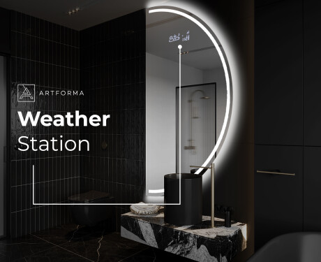 Semi-Circular Mirror with LED illumination A223 #6