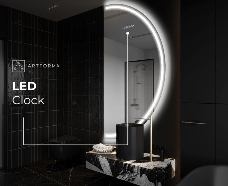 Semi-Circular Mirror with LED illumination A223 #7