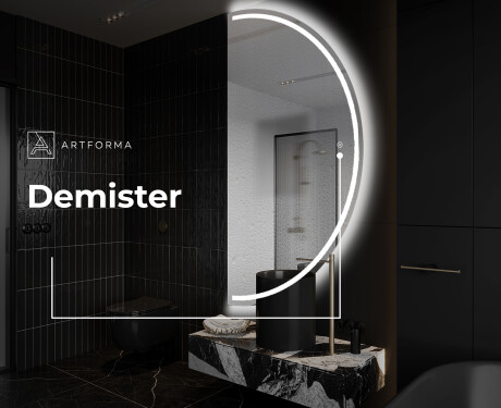 Semi-Circular Mirror with LED illumination A223 #8