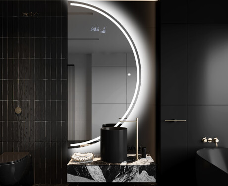 Semi-Circular Mirror with LED illumination A223 #9
