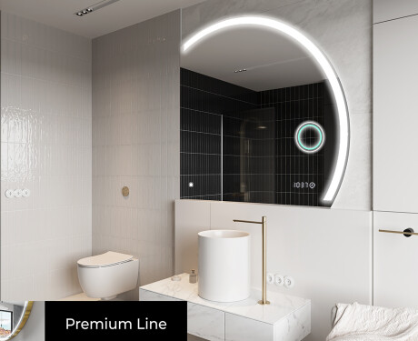 Half Circle Mirror LED lighted wall mirror Q222 #4