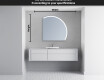 Half Circle Mirror LED lighted wall mirror Q222 #5