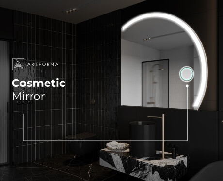 Half Circle Mirror LED lighted wall mirror Q222 #6