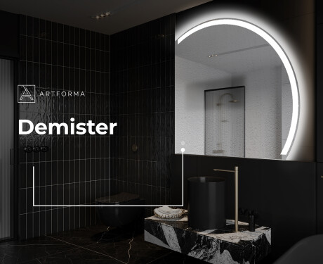 Half Circle Mirror LED lighted wall mirror Q222 #9