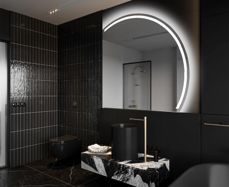 Semi-Circular Mirror with LED illumination Q223