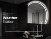 Semi-Circular Mirror with LED illumination Q223 #7