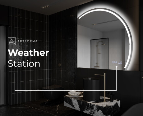 Semi-Circular Mirror with LED illumination Q223 #7