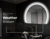 Semi-Circular Mirror with LED illumination W222 #7