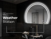 Half Circle Mirror LED lighted wall mirror W223 #7