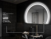 Half Circle Mirror LED lighted wall mirror W223 #8