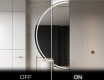 Semi-Circular Mirror with LED illumination D223 #3