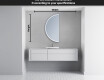 Semi-Circular Mirror with LED illumination D223 #4