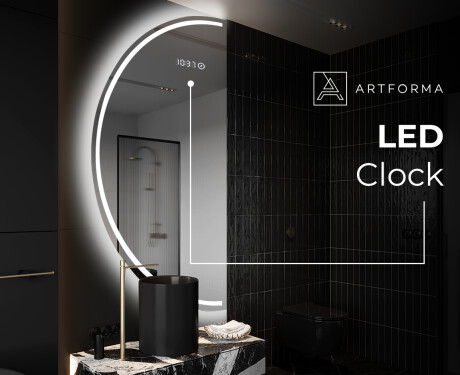 Semi-Circular Mirror with LED illumination D223 #7