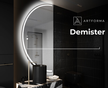 Semi-Circular Mirror with LED illumination D223 #8
