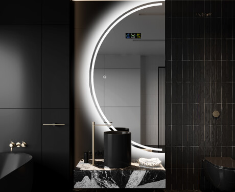 Semi-Circular Mirror with LED illumination D223 #9