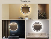 Round Backlit LED Bathroom Mirror 80cm with cool LED color 7000K, warm color 3000K, or neutral color 4500K #2