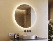 Round Backlit LED Bathroom Mirror 80cm with cool LED color 7000K, warm color 3000K, or neutral color 4500K