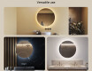 Round Backlit LED Bathroom Mirror 80cm with cool LED color 7000K, warm color 3000K, or neutral color 4500K #2