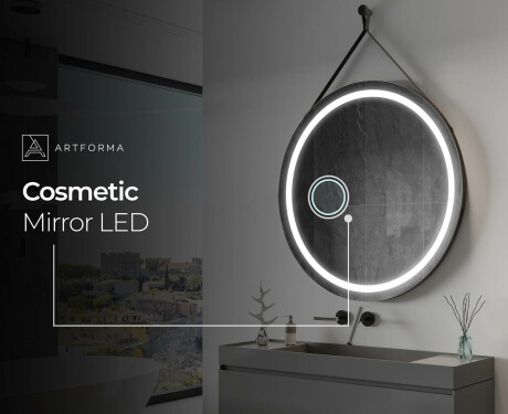 Round hanging mirror with lights L33 #8