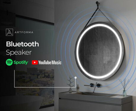 Round hanging mirror with lights L33 #9