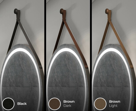 Round hanging mirror with lights L96 #7