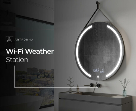 Round hanging mirror with lights L97 #8