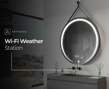 Round hanging mirror with lights L98 #8