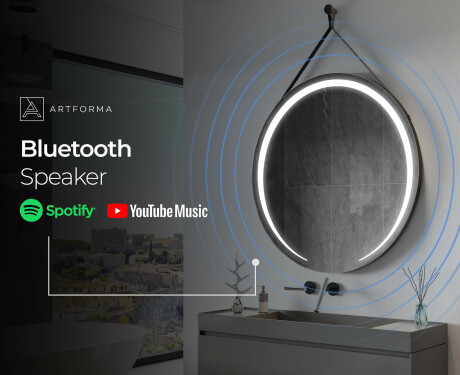 Round hanging mirror with lights L98 #11