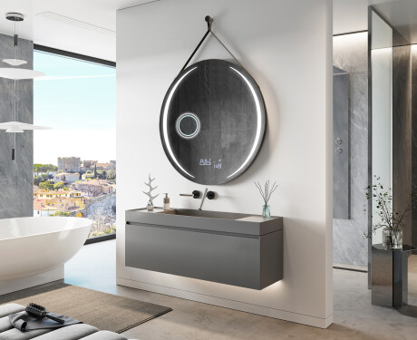 Round hanging mirror with lights L99