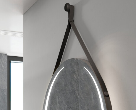 Round hanging mirror with lights L99 #2