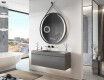 Round hanging mirror with lights L99