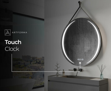 Round hanging mirror with lights L99 #9