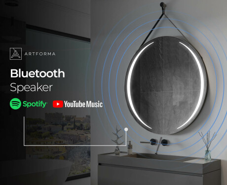 Round hanging mirror with lights L99 #11