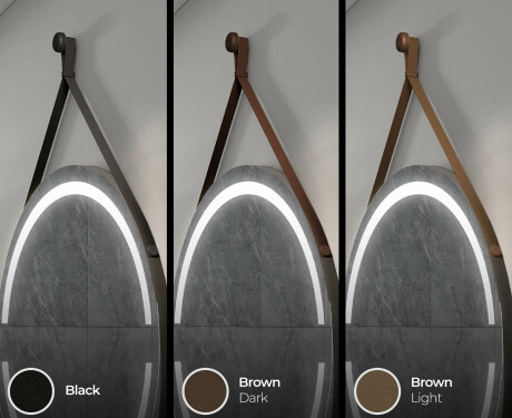 Round hanging mirror with lights L118 #7