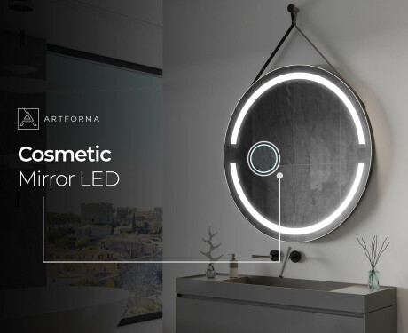 Round hanging mirror with lights L118 #8