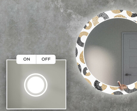 Backlit Decorative Mirror LED For The Living Room - Donuts #3