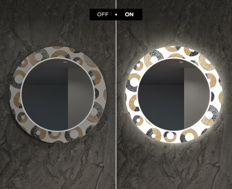 Backlit Decorative Mirror LED For The Living Room - Donuts #6